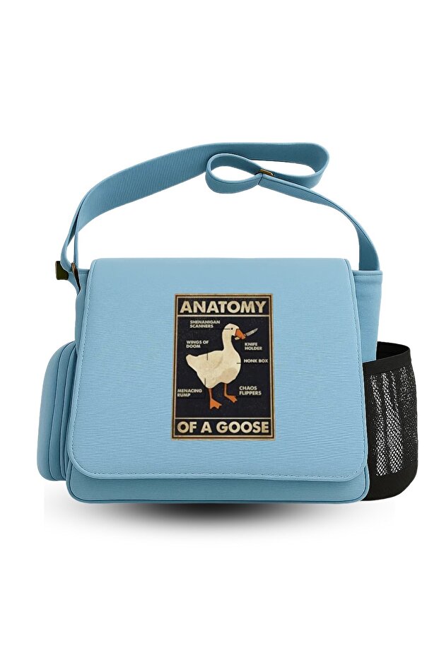 BlackCo Duck Anatomy Printed Unisex Green Messenger Bag