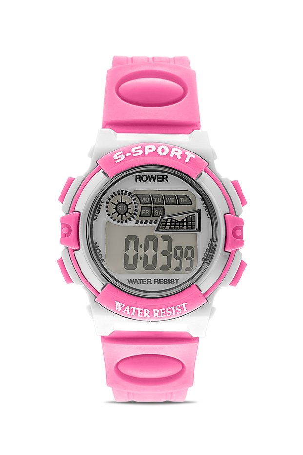 Rwr Collection Children &Apos; S Digital Fuchsia Silicone Wrist Watch Tctsr005007S0308