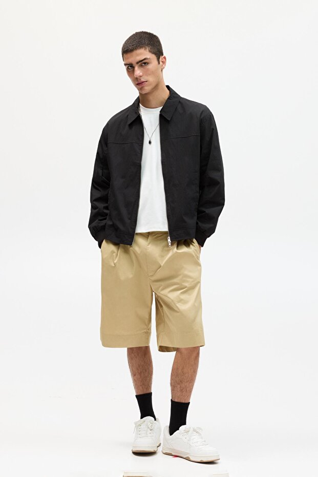 سترة خفيفة الوزن مع ياقة طية صدر السترة - 3