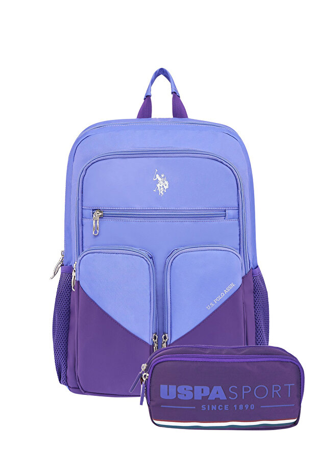 Us Polo Assn 24109'2 School Backpack with Pen Holder Student Daily Purple