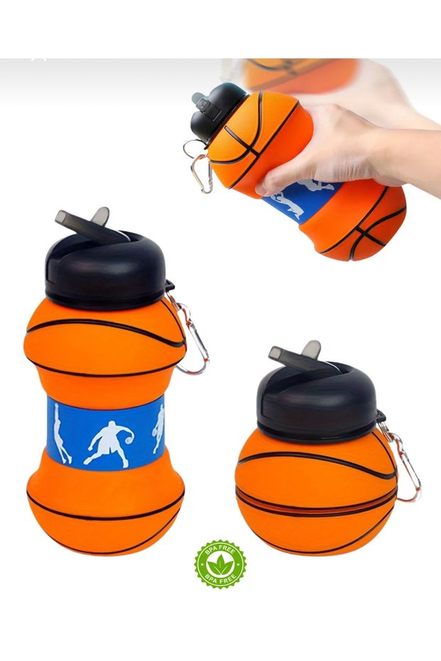 100% Silicone Pop-Up Water Bottle and Flask for Children Adult Sports Water Bottle 550 ml Pop-Up