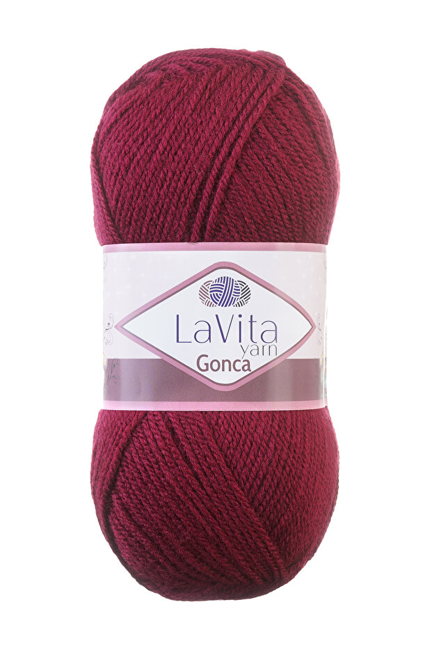 Gonca Hand Knitting Yarn 100% Acrylic 100Gr (3209 Dark Bordo)