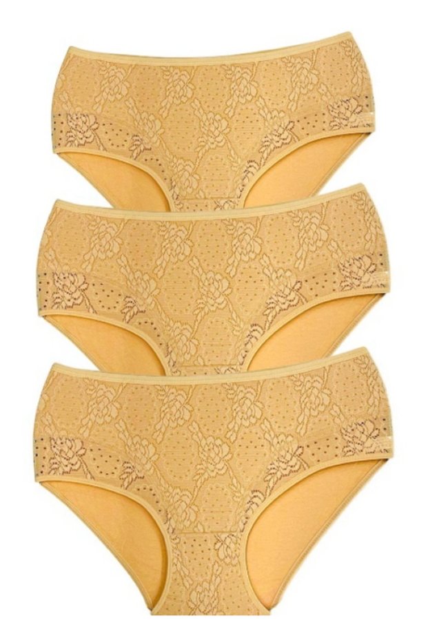 Women's Double Layered Lace Recovery 3 Pieces High Waist Panties