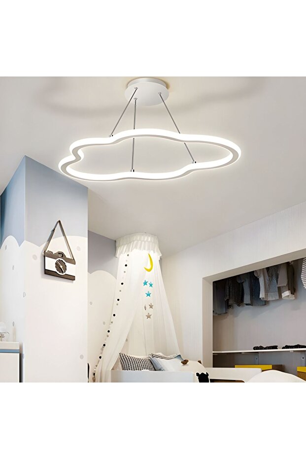 LED Chandelier 27W Black With 3 Functions Cold/Warm/Neutral Light - 3