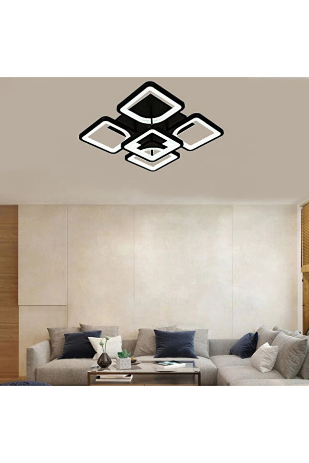 Black LED Chandelier with 2.4G wifi Remote Control with 3 functions light/cold/warm/neutral - 3