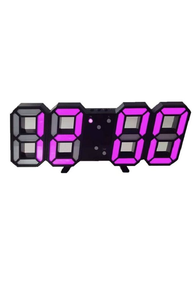 Padom 3D LED Digital Clock Glowing Night Mode Brightness Adjustable Electronic Table Clock 24 Or 12