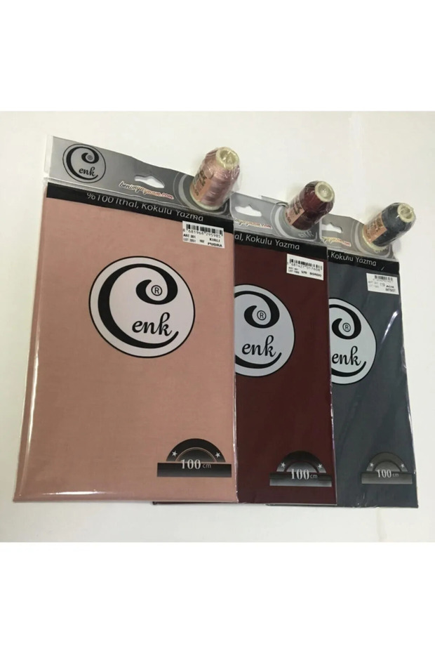 3 Adet İthal Cenk Yazma 100 cm 3 Adet altınbaşak polyester yazma ipi - 2