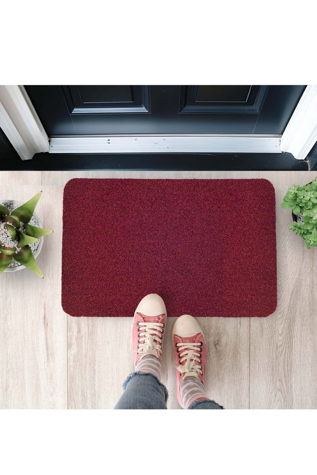 FEELINGS Doormat, 48x78 cm, Burgundy Indoor Outdoor Entry Mat Maroon