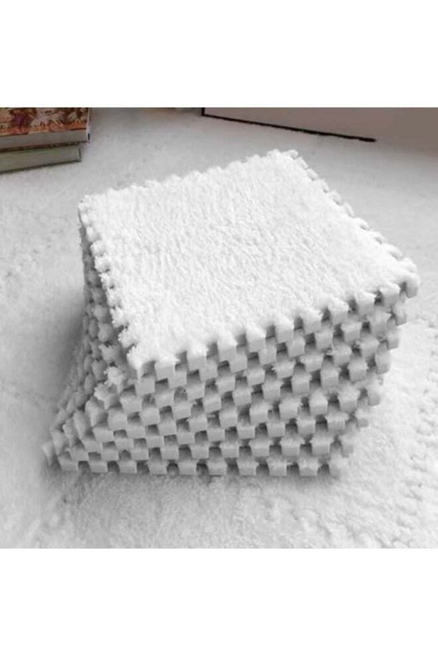 12Pcs Interlocking Foam Mats, Fluffy Carpet Tiles, Plush Area Rug, Square Splicing Floor Tiles, Sof