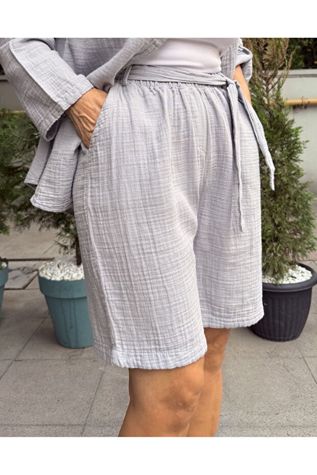 Muslin šortsevi sivi - 2