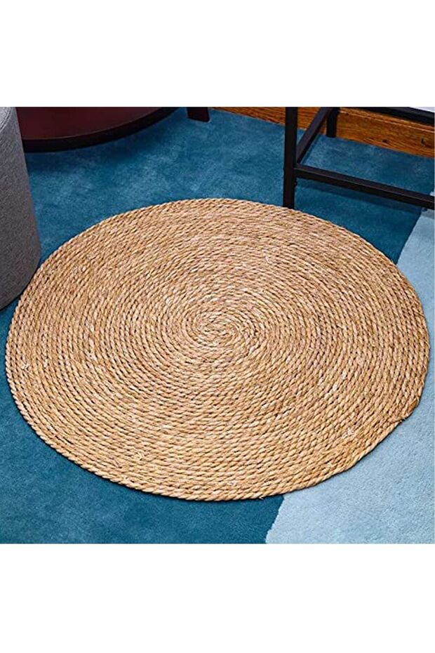 Natural Jute Round Handmade Reversible Carpet Area Rug Jute Rug Door Mat Hand Braided Area Rug Floo