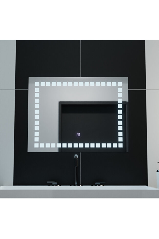 Oglinda LED Rectangulara, 80x60cm, Grid Light Basic Touch - 4
