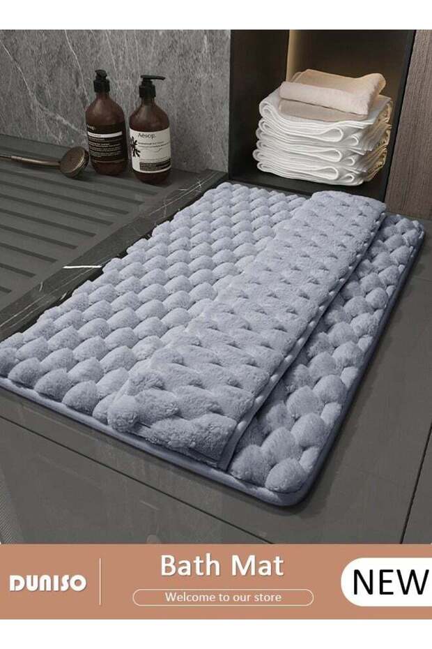Thickened Memory Foam Bath Mat, Highly Absorbent Bathroom Carpet, Non Slip Soft Bathroom Rugs, Mach