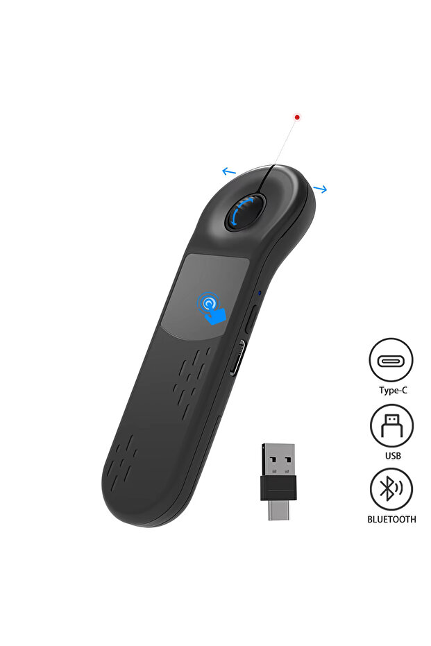 Multifunctional wireless mouse, PPT presentations, TikTok scroll, for PC, Mac, Android, iOS, Black - 1