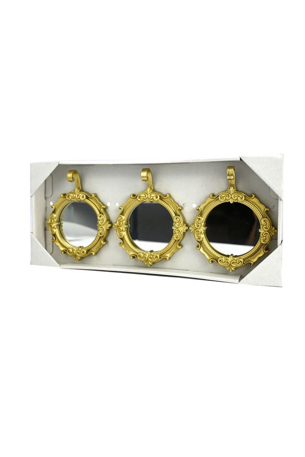 Wall Mirrors with Hooks Set of 3