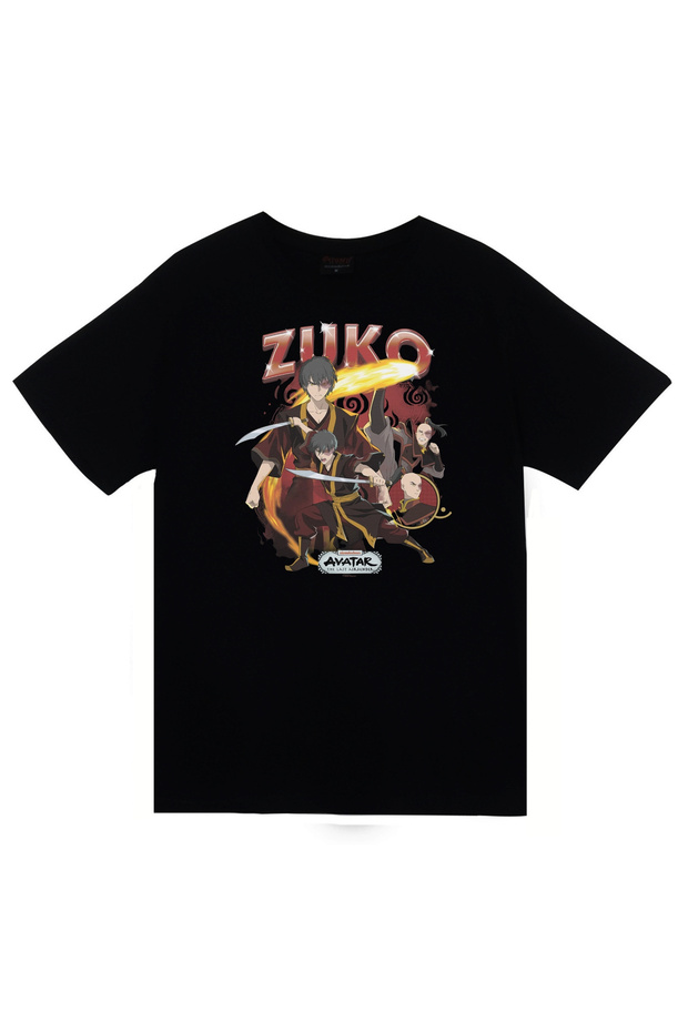 Avatar the Last Airbender Zuko Printed 100% Cotton Unisex Black T-Shirt