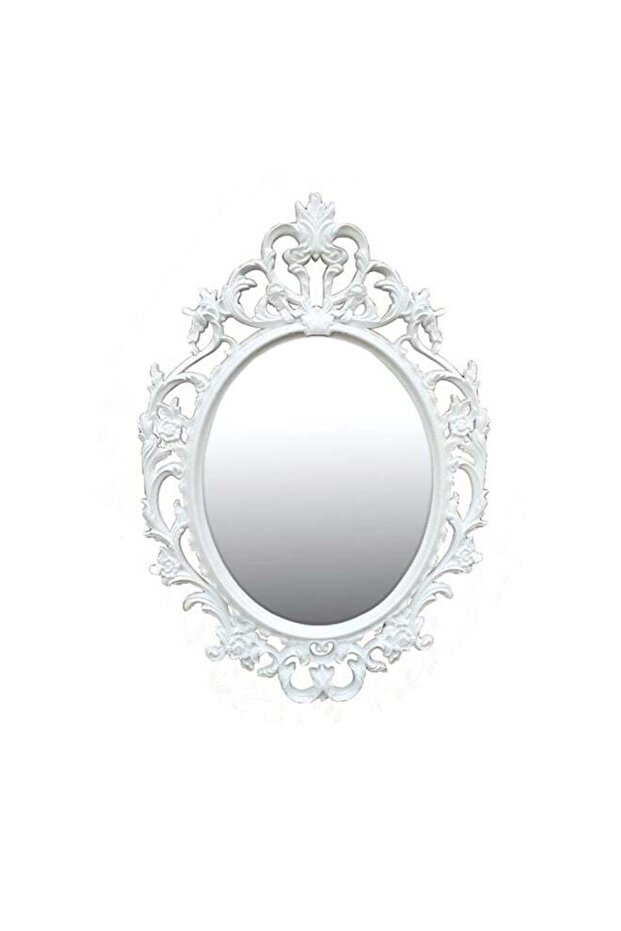European Style Wall Mounted Mirror White 58x83x4centimeter