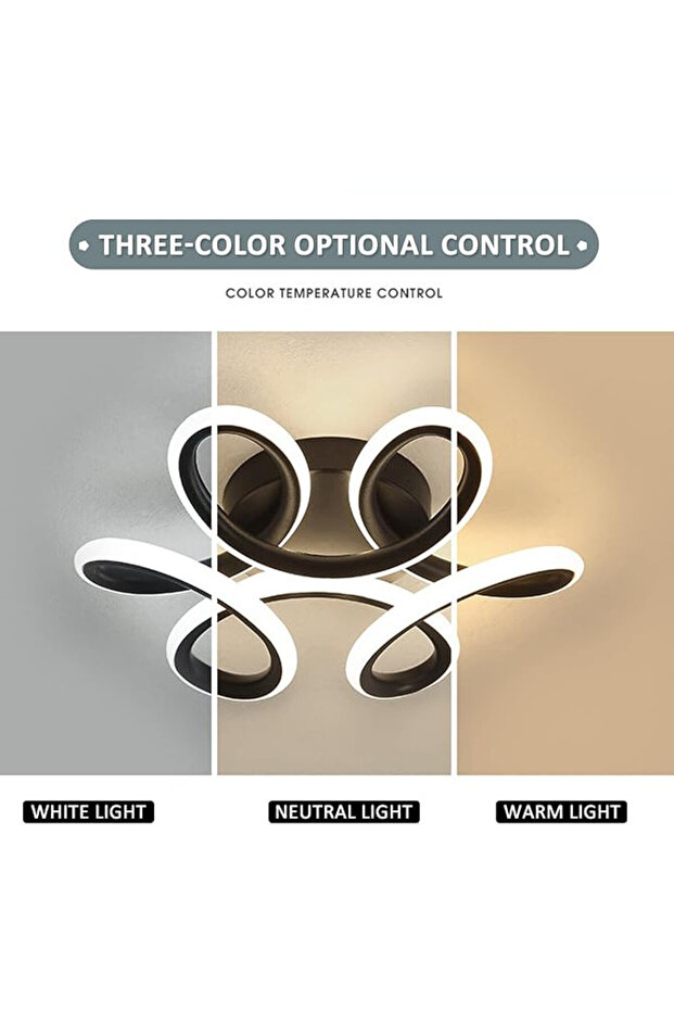 LED chandelier 3 functions white 27W 27 x 27 x 8 cm - 3