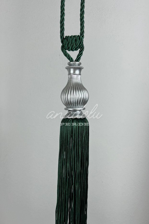 Fon Curtain Binding Silver Kuka Emerald Green Ceiling Luxury Cornice Braçol Single Piece Curtain Holder