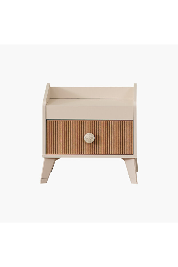 طاولة بجانب السرير كينغسلاي ذات درج واحد - 1