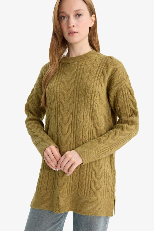 Relax Fit Bisiklet Yaka Triko Tunik F4530AX25WN - 3