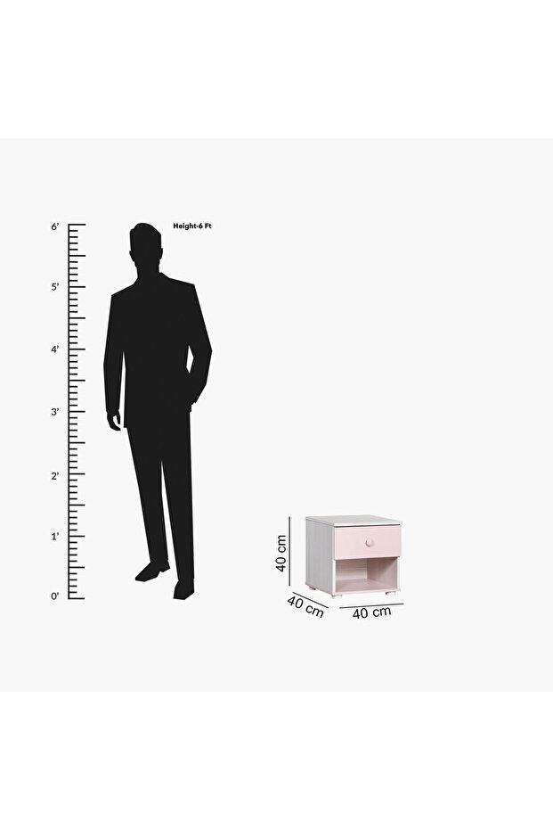 طاولة جانبية آنا ذات درج واحد - 8