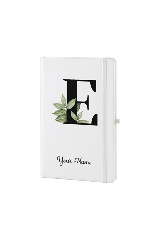 Personalized White Notebook with Initial “E” - 1