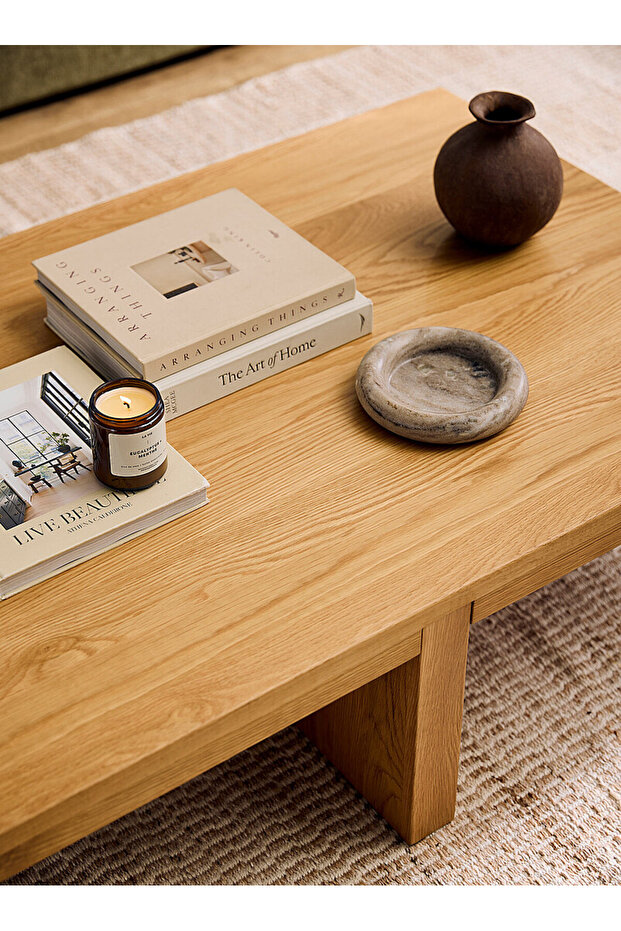 Natural oak coffee table - 3