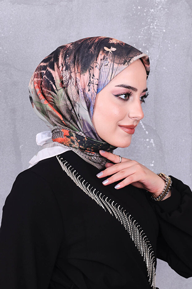 Soft Cotton Patterned Scarf - 5