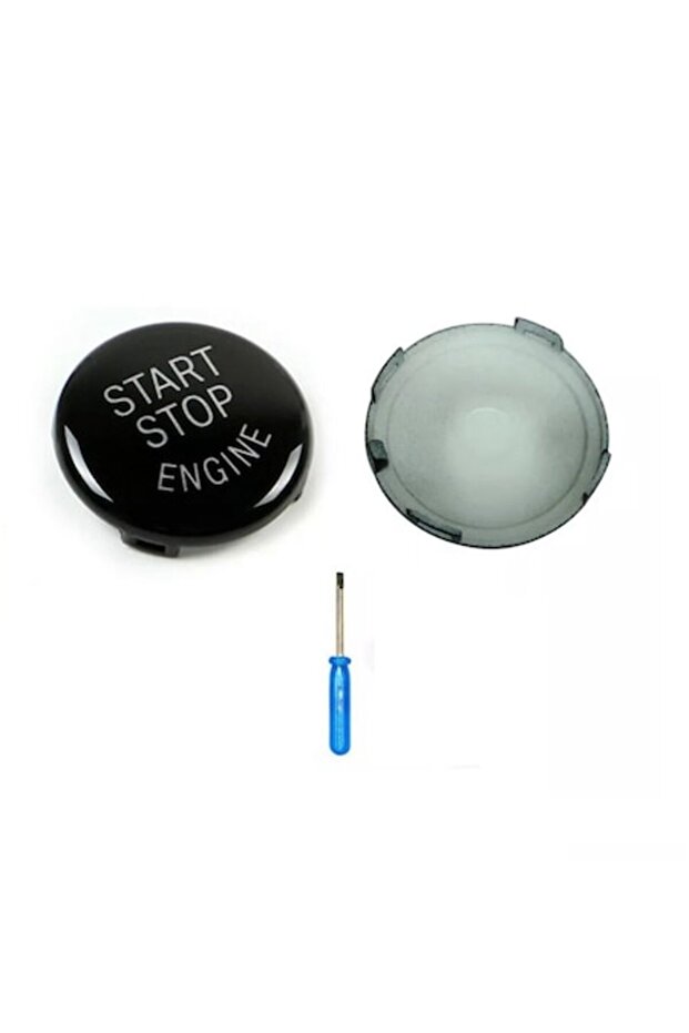 Set 2 pcs Button Cover Start-Stop for BMW E60 E61 E70 E71 E83 E84 E87 E89 E90 E91 E92 + Screwdriver - 1