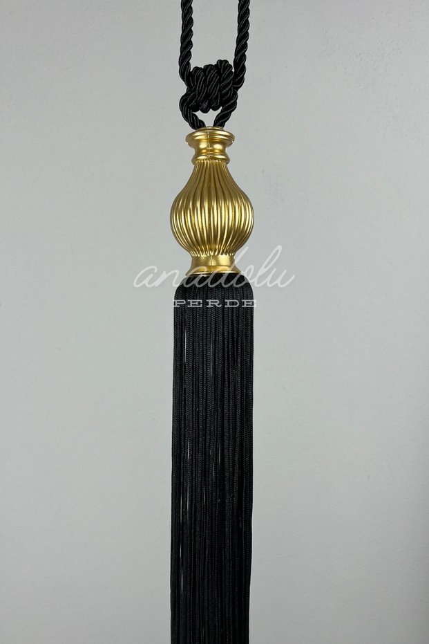 Fon Curtain Binding Gold Kuka Black Ceiling Luxury Cornice Braçol Single Piece Curtain Holder