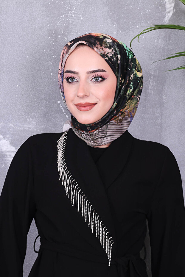 Soft Cotton Patterned Scarf - 4