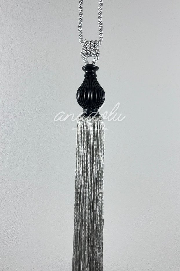 Fon Curtain Binding Black Kuka Gray Ceiling Luxury Cornice Braçol Single Piece Curtain Holder