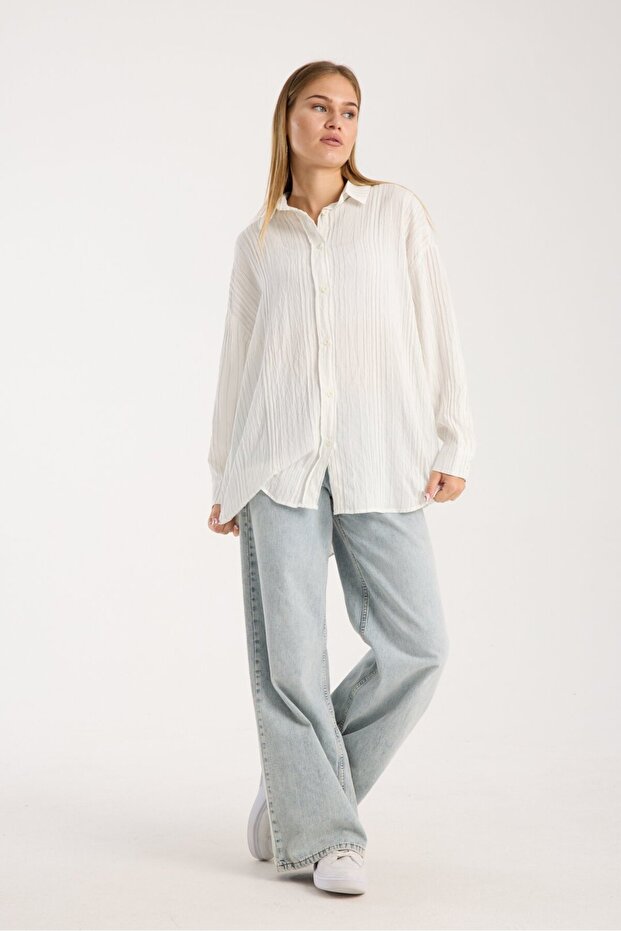 Striped Oversized Loose Shirt