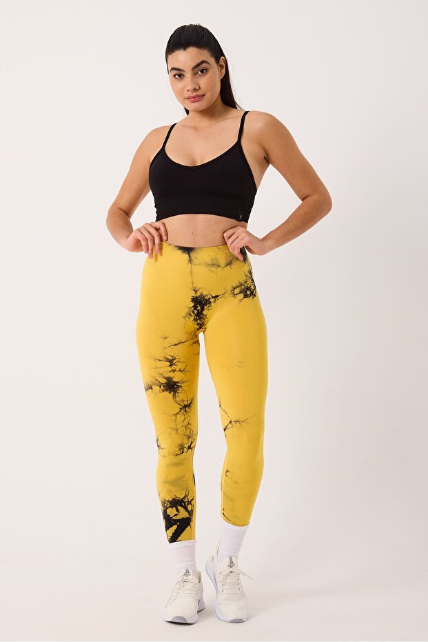Batik Pattern Seamless Stretchy and Recovery Push-Up Sports Leggings