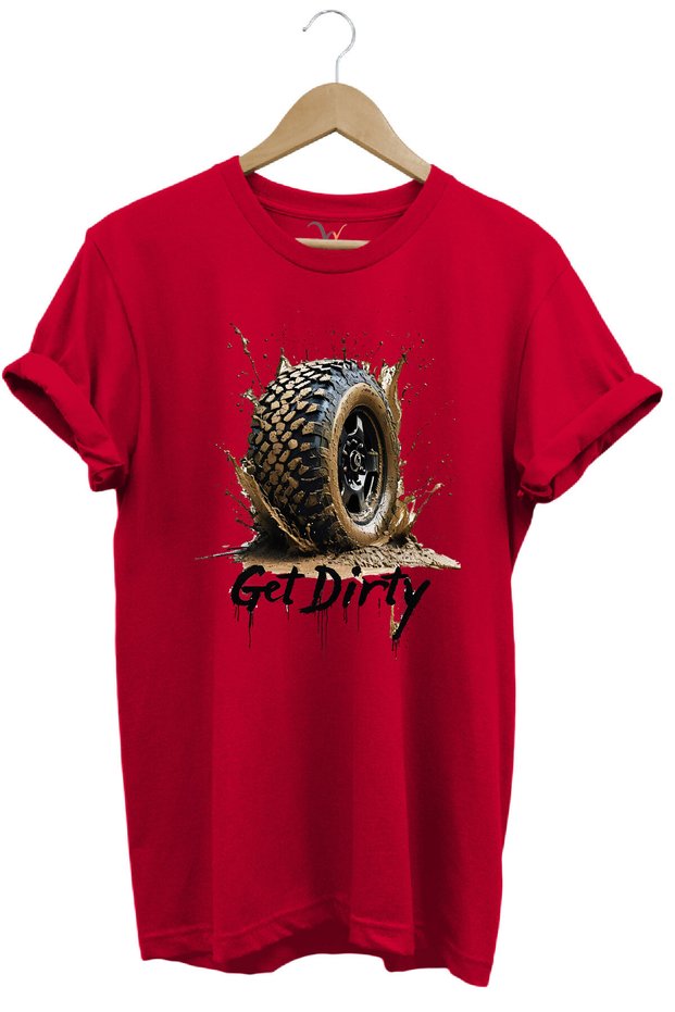 4X4 Off Road Mud Truck Printed Mountain Vehicle Wheel Printed 100% Cotton Regular Fit Unisex T-Shirt