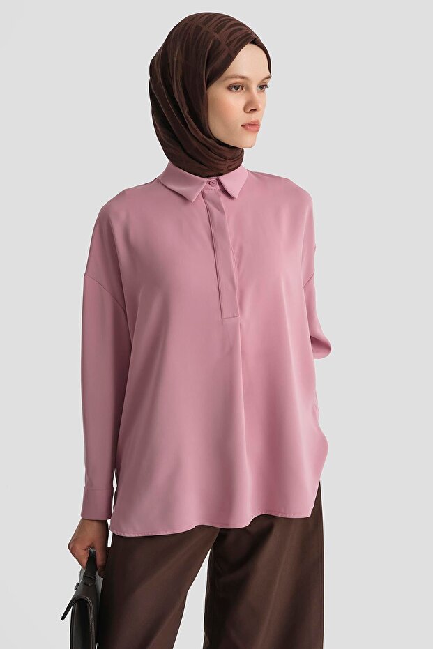 Gömlek 25KD7001 Gül Kurusu - 3