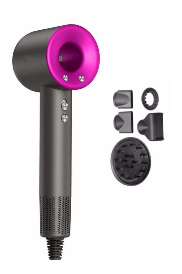 1600W Professional Ionic Hair Dryer - Fast Drying with Thermo-Control, Diffuser & Concentrat