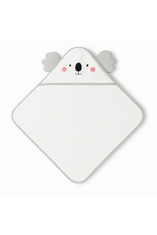 Cute Koala Hat Baby Towel 75×80 cm 100% Cotton – Soft & High Absorbency