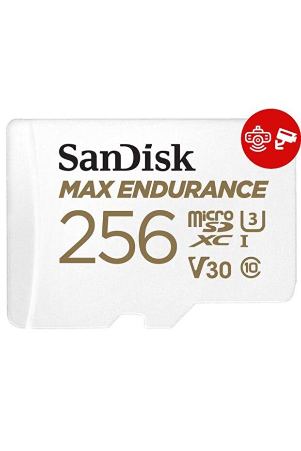 MAX Endurance microSDXC Memory Card, 256GB, Class 10, UHS-I U3 + SD Adapter - 1