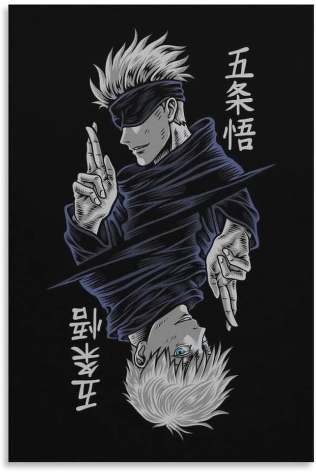 ALAYRA anime jujutsu gojo satoru poster canvas wall art room decor unframed (40x60 cm)