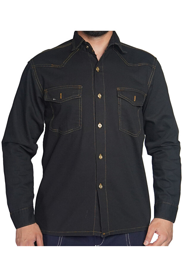 LİKRALI KOT GÖMLEK - 2