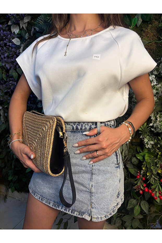 حقيبة كلاتش من Soho Wicker Look مصنوعة من مزيج من الجلد