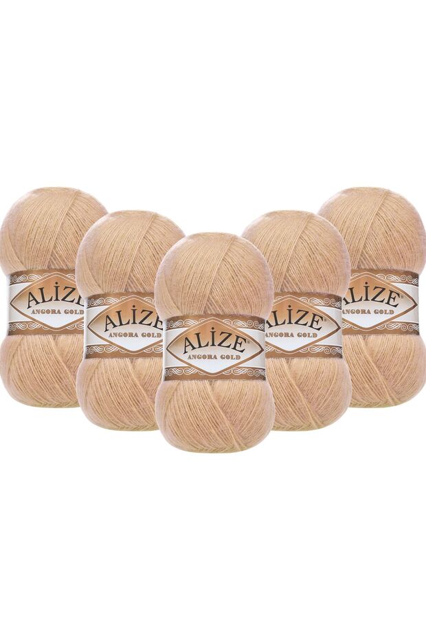 Angora Gold 5’li Paket El Örgü İpi 100g x 5 Adet - Renk Kodu: 95 - Pampas - 1