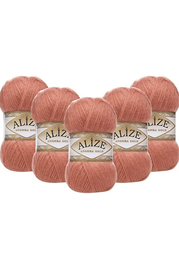 Angora Gold 5-Pack Hand Knitting Yarn 100g x 5 Pieces - Color Code: 102 - Onion Skin