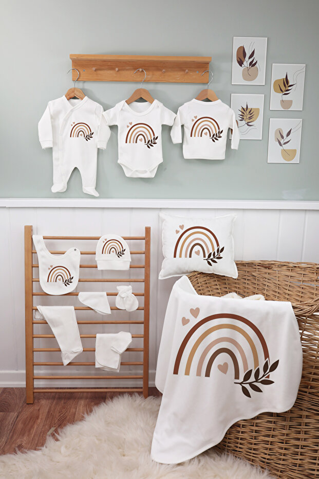11-Piece Cute Printed Newborn Hospital Take-Home Set 100% Cotton