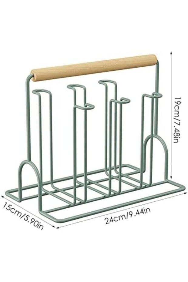 Dish Drainer, Rustproof Bottle Drying Rack with Drip Tray, Non-Slip Base for Coffee Cups, - 8