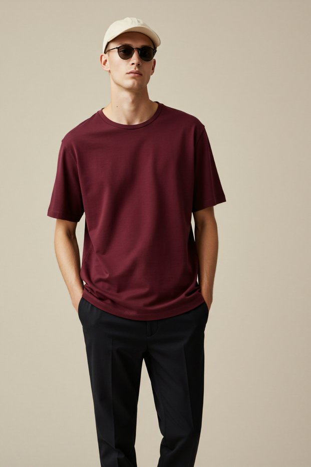 Men's Oversize Basic T-Shirt Unisex 100% Cotton Comfortable Fit Men's Full Oversize T-Shirt