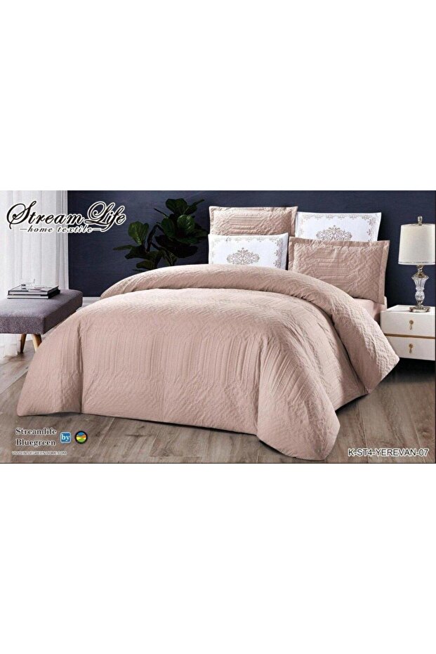 لحاف كينج سادة ألوان متعددة - 1