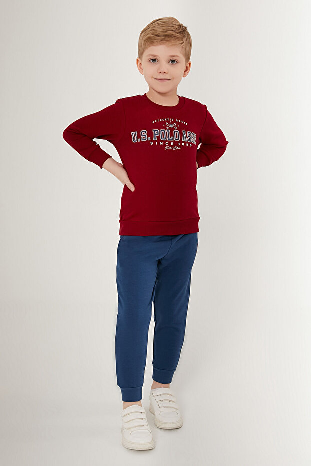 U.S. Polo Assn Boys' Red Tracksuit Set